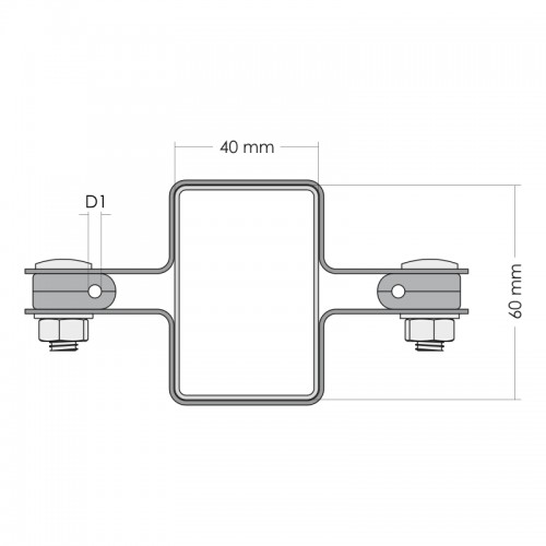 Dimensiuni sistem prindere tip colier zincat