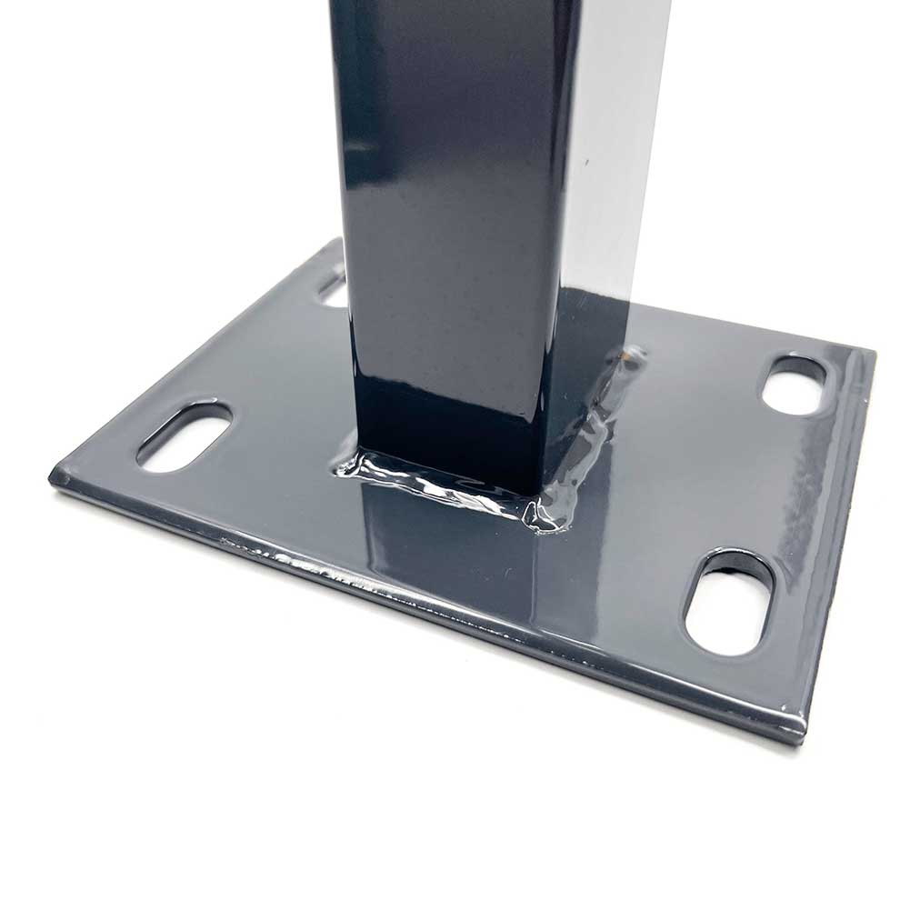 Stâlp de gard cu talpa vopsit RAL 7016