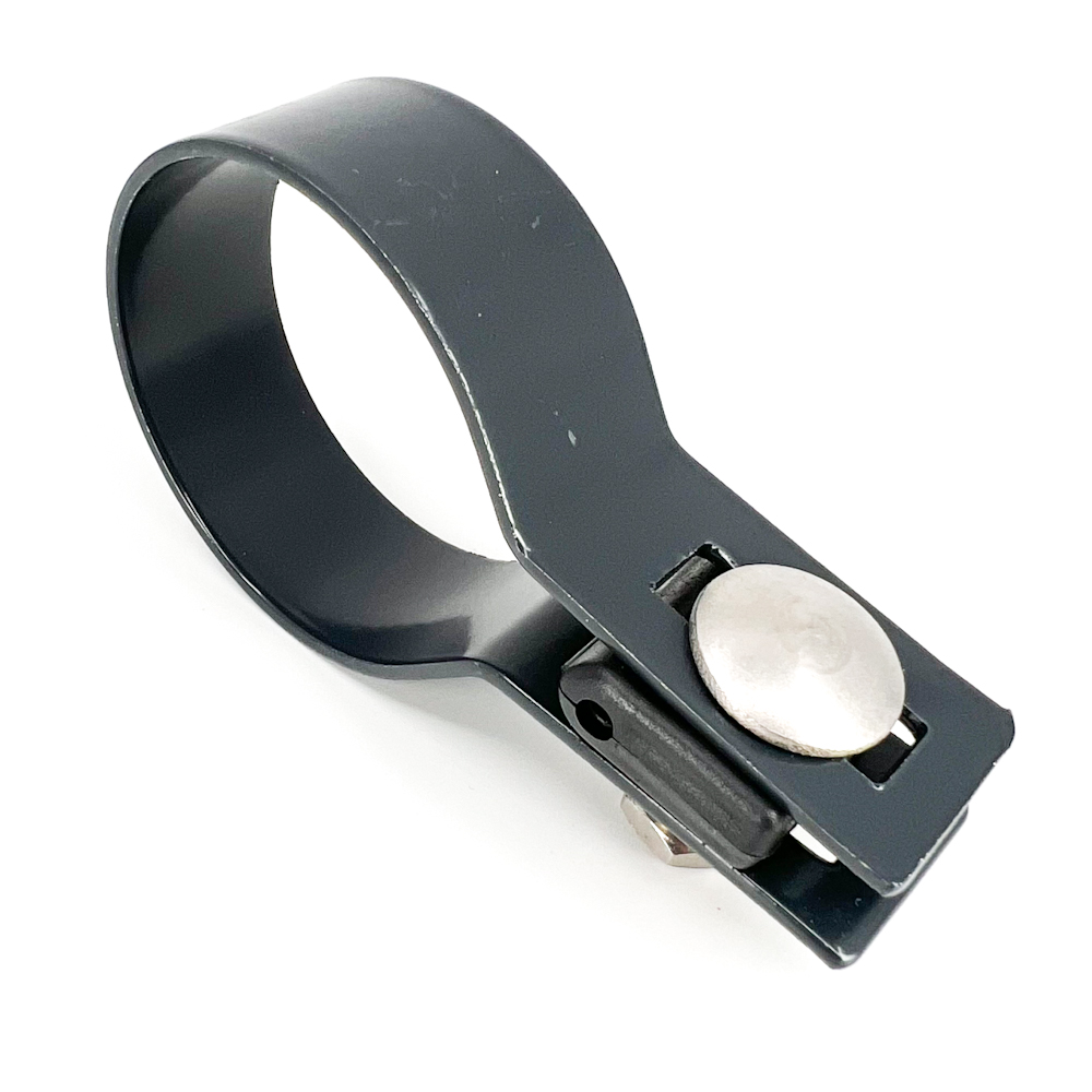 colier antracit 38 mm cu surub si piulita din inox