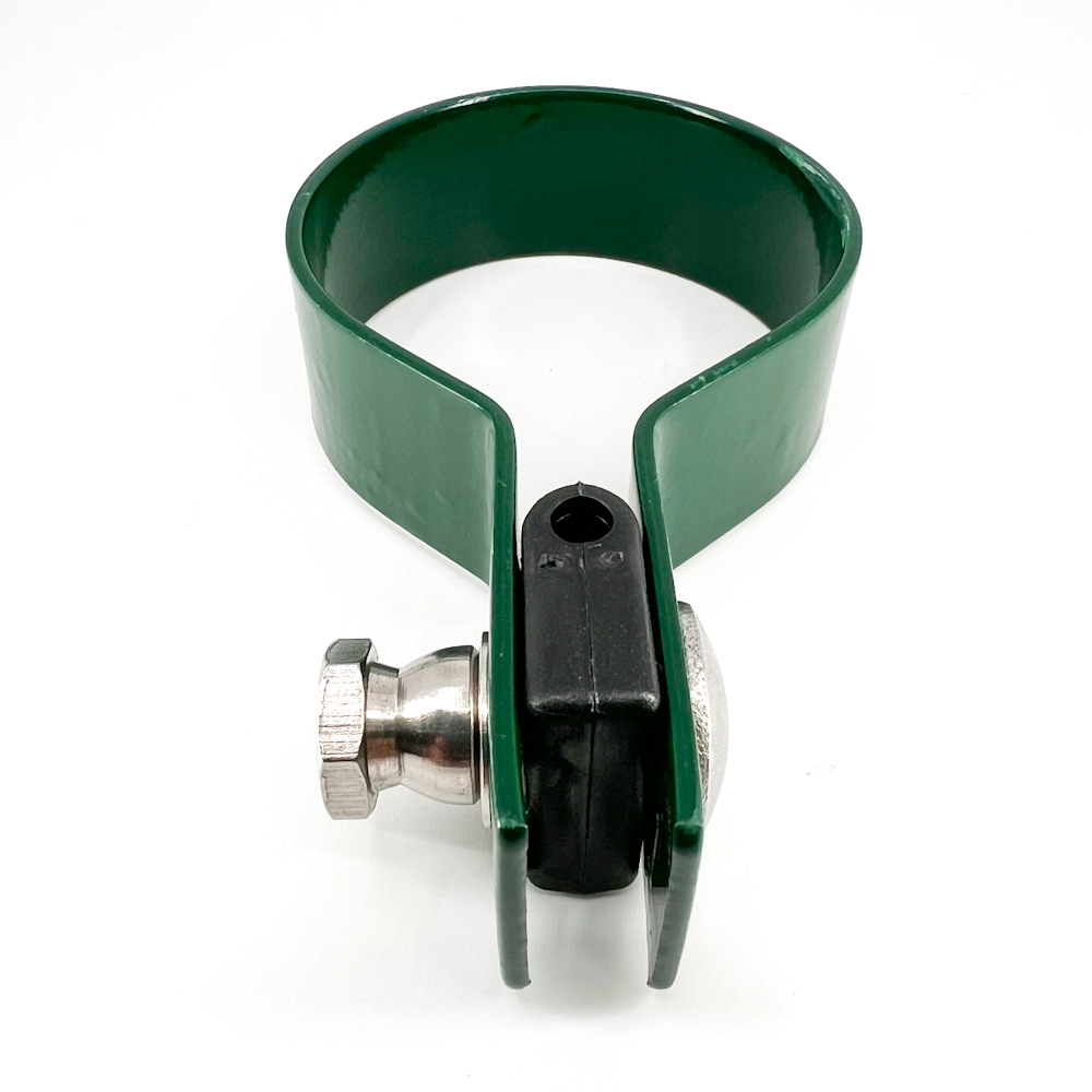 sistem fixare panouri de gard tip colier verde RAL 6005